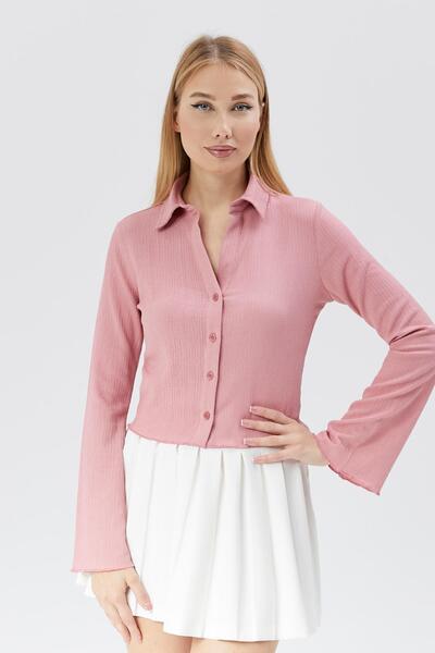 Neslice in İstanbul Women's Long Sleeve Crop Shirt