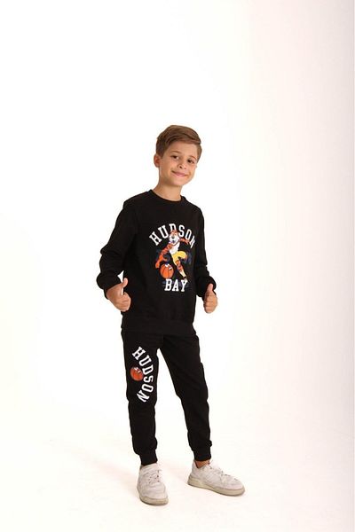TRENDİMİZBİR Black Hudson Mr. Double Suit for Boy