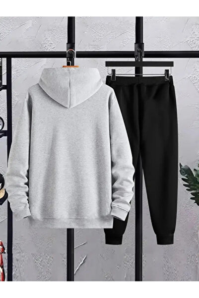 bellanova Unisex New Season Cotton Hooded Sweatshirt Sweatpants 2Li Set