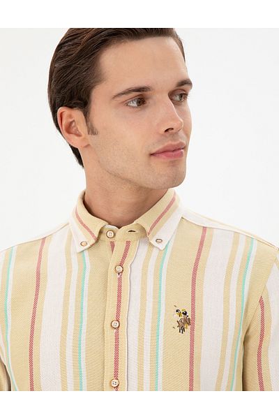 U.S. Polo Assn. Men's Yellow Long Sleeve Shirt 50291241 -Vr094