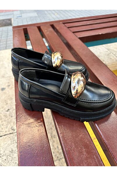 shopcolic 607 MANGO GOLD TOKALI RAHAT KADIN LOAFER AYAKKABI