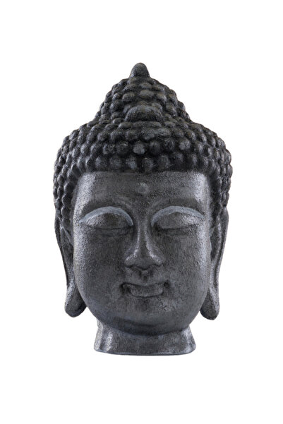 ArkeoArt Design Buda Büst Heykeli - Gri - Huzurun Ve Bilgeliğin Sembolü, 40 Cm