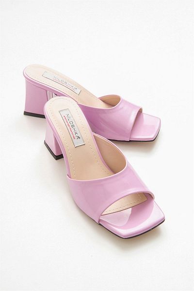 Niloshka Dublin Lilac Patent Leather Women's Slippers