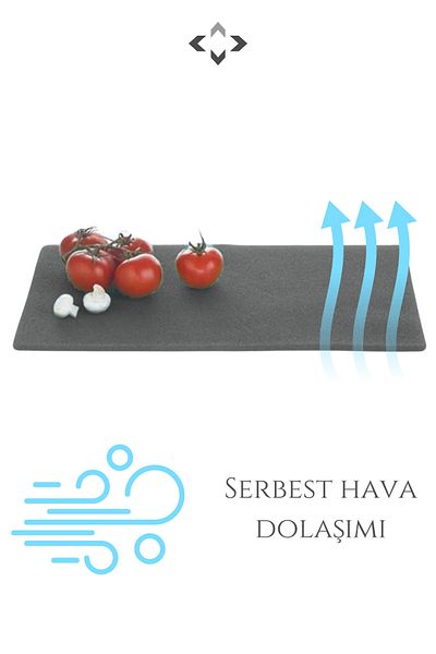 LİGROUND Drymat Anthracite Freezer Protective Mat - Fruit, Vegetable, Anti Moisture and Mildew (31X47X0.8 cm)