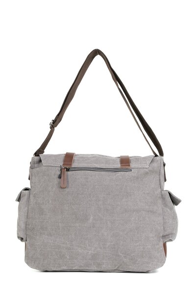 Necati Çanta Сірий 15,6-дюймовий ноутбук з роздільною водонепроникною сумкою для поштаря - багатофункціональний