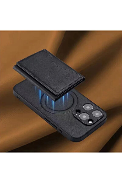 PSGT iPhone 12/13/14/15 Plus/16 Pro Max Galaxy S20/S21/S22/S23 Fe/S24 Uyumlu Ultra Magsafe Cüzdan Deri