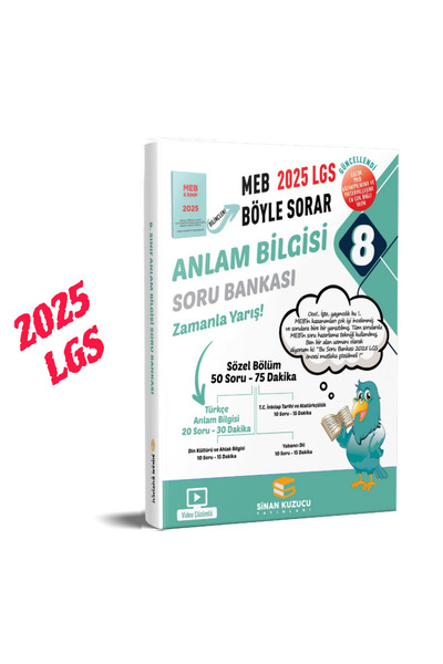 En Yayınları 8. Sınıf 2026 Lgs Meb Böyle Sorar Anlam Bilgisi Soru Bankası Vid...