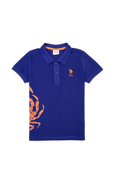 U.S. Polo Assn. Μπλουζάκι με μπλε πόλο για αγόρι 50249566 -VR212