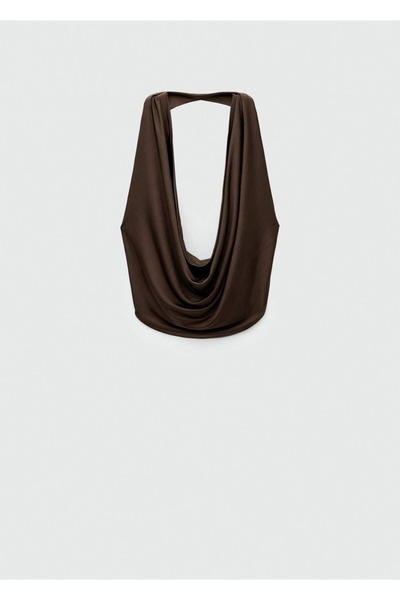 MANGO Woman Μπλούζα με ντραπέ λαιμόκοψη