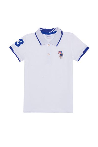 U.S. Polo Assn. Μπλουζάκι Boy's White Basic Polo Neck 50249580 -VR013