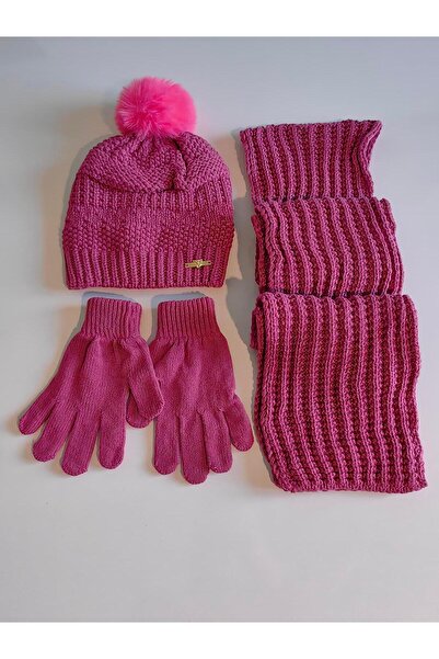 Kitti 9-15 Years Old Lunar Girl Waiter Scarf Beanie Gloves Set of 3 - 24180-02-121