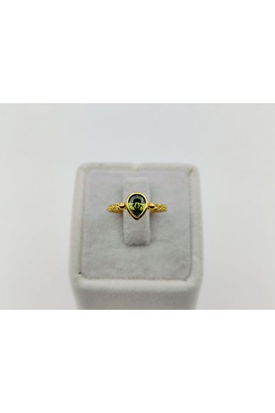 Alina Jewelry Adjustable Gemstone Rings - Tourmaline, Crystal Quartz, Citrine, Peridot and Ruby