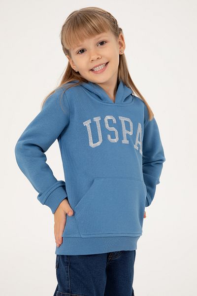 U.S. Polo Assn. Girl's Dark Blue Basic Sweatshirt 50296388 -Vr032