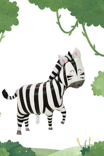 Öz Ambalaj Big Size Zebra Foil Balloon Birthday