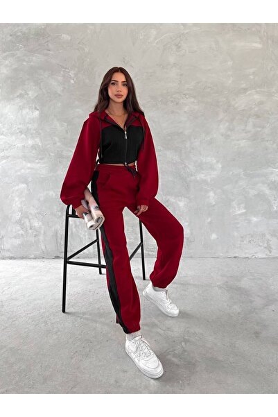 DEEFWEAR Three Thread Double Color Lower Upper Set Thick Cotton Fabric