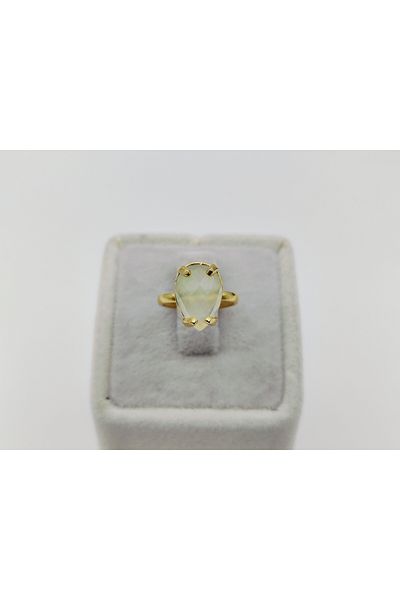 Alina Jewelry Adjustable Gemstone Ring |   Rose Quartz, Ruby, Moonstone, Green Quartz and Rutil Quartz