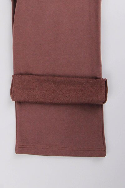 Perendi Brown Wide Cut Comfortable Girls' Sweatpants