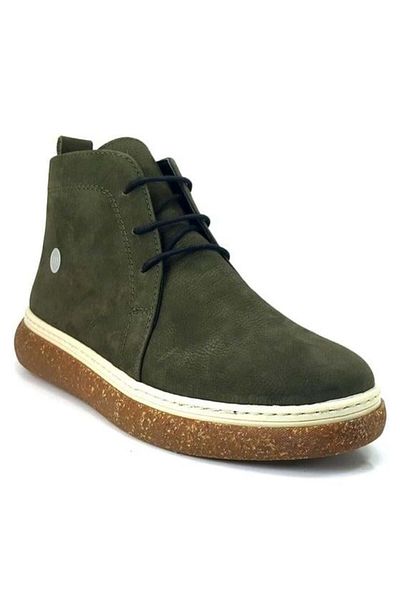 Mammamia 1460 Genuine Leather Daily Women's Boots-Khaki