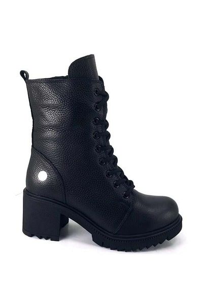Mammamia 1620 Genuine Leather Daily Women's Boots-Black
