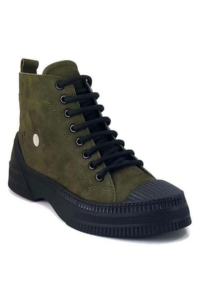 Mammamia 1495 Model Genuine Leather Women's Daily Boots - Khaki