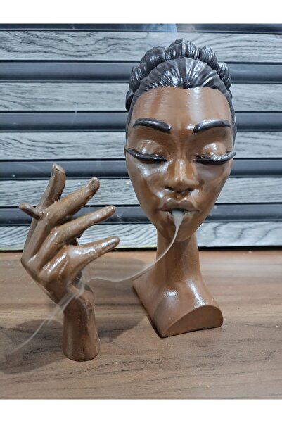 HUNATASARIM Solange Black Woman Geri Akış Tütsülük (Boy;20 cm)