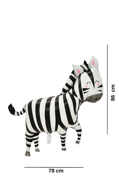 Öz Ambalaj Big Size Zebra Foil Balloon Birthday