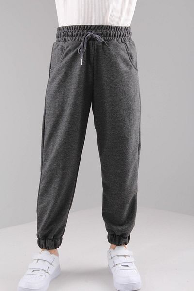Perendi Ανδρικά και κορίτσια Unisex Φούτερ Anthracite με ελαστικές τσέπες με άνετη εφαρμογή