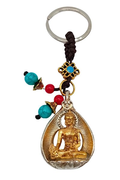 Dünyadan Hediyeler Μπρελόκ από μέταλλο με φιγούρα Βούδα Νο.4