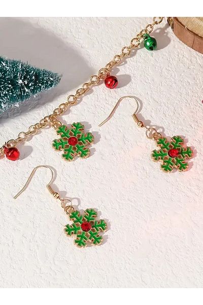 DOODLE 3 Pcs Snowflake Christmas / New Year Jewelry Set