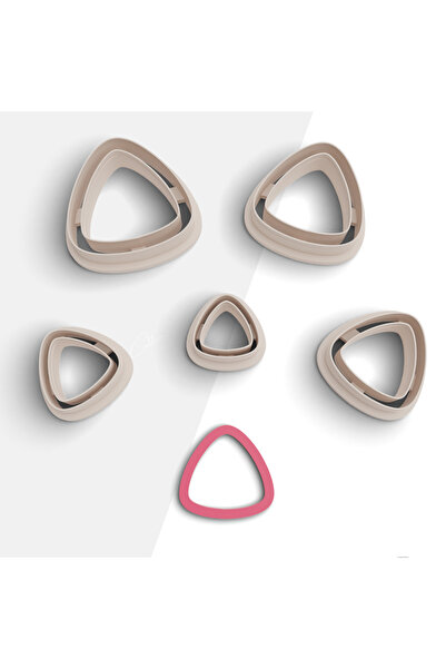 brocutters قالب قطع من طين البوليمر على شكل مثلث رقيق، قالب حلق، قاطع طين، 5 ...