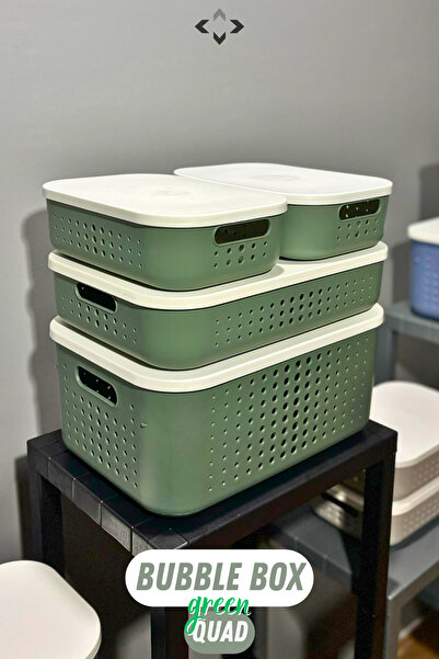 LİGROUND BUBBLE BOX QUAD 4 buc. Cutie decorativă multifuncțională cu capac Cu...