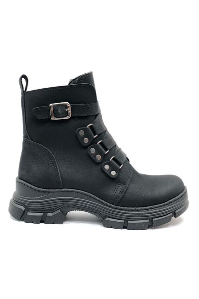 Kids Club Shoes Γυναικείες Κοντές Μπότες - Mehtap Αντιολισθητική Σόλα, ΜΑΥΡΟ