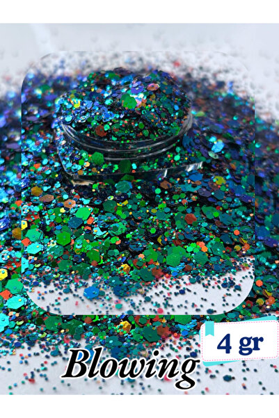Sirius Hobi Epoksi Reçine Blowing Tırnak Makyaj Chunky Glitter 8 gr Holograml...