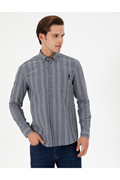 U.S. Polo Assn. Erkek Saks Uzun Kollu Gömlek 50293467-VR032