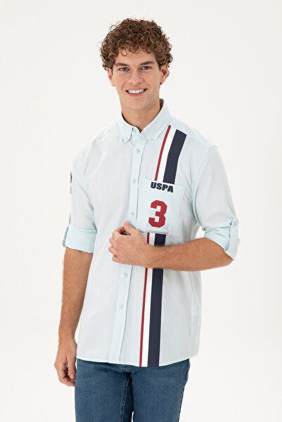 U.S. Polo Assn. Erkek Açık Mavi Uzun Kollu Gömlek 50293490-VR003