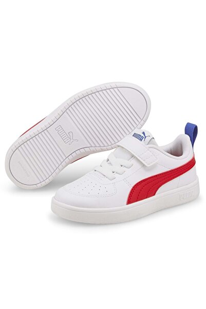 Puma Rickie AC PS 385836 Pantofi sport ortopedici pentru copii ALB-ROSU