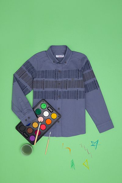 U.S. Polo Assn. Сива риза с дълъг ръкав за момче 50255271-VR024