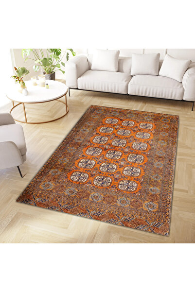 Rugs Modern Halı Συλλογή Asena με θέμα τον καφέ και το πορτοκάλι, με μοτίβα έ...