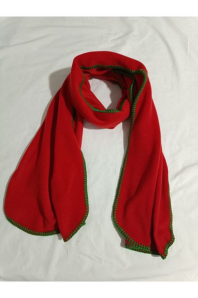 arslan deco Fan Scarf, Red Green Fleece Scarf