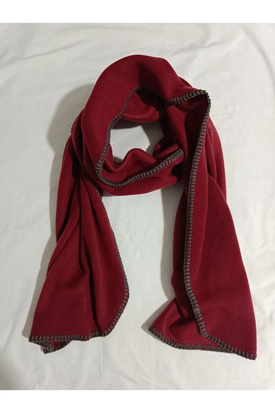 arslan deco Burgundy Stitched Scarf Fleece Scarf
