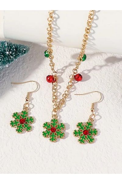 DOODLE 3 Pcs Snowflake Christmas / New Year Jewelry Set