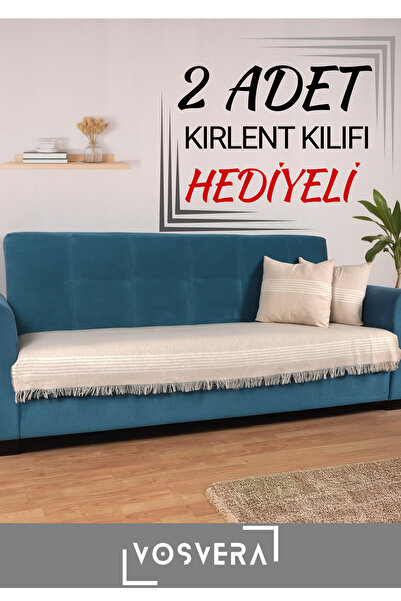 vosvera غطاء أريكة من القطن الطبيعي للمقعد مقاس 100 × 225 سم هدية قطعتين غطاء...