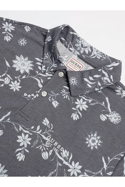 Guess Aop Men's Slim Fit Polo T-Shirt