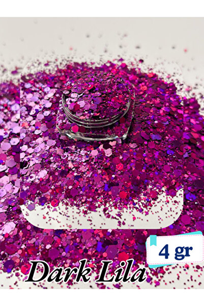 Sirius Hobi Epoksi Reçine Dark Lila Tırnak Makyaj Chunky Glitter 8 gr Hologra...