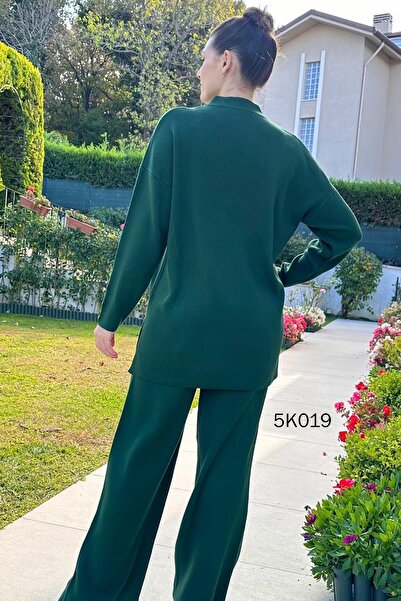 İnce Topuk Knitwear Set Button Detailed - 5K019