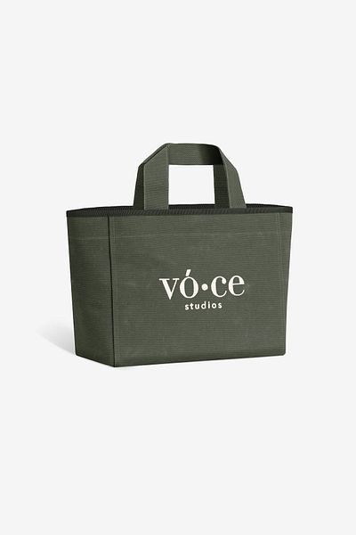 voce studios Canvas Khaki Green Medium Bag