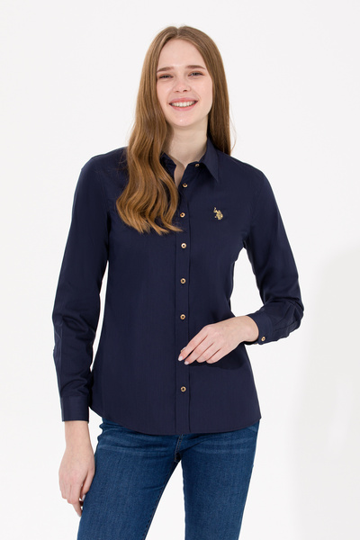 U.S. Polo Assn. Γυναικείο μακρυμάνικο πουκάμισο σε μπλε ναυτικό χρώμα 5025672...