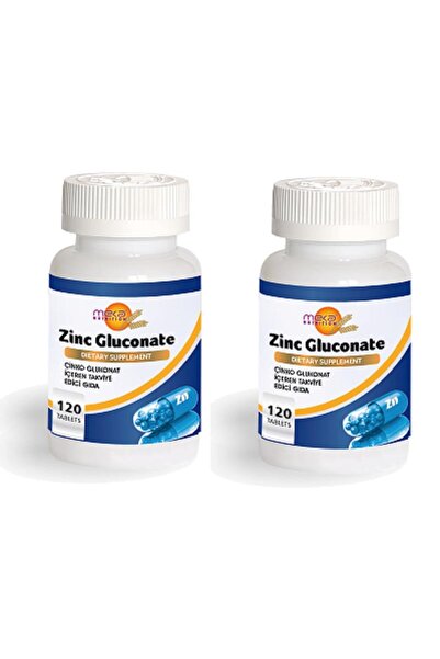 Meka Nutrition Zinc Gluconate 120 Tablet - Çinko Glukonat 2 Kutu