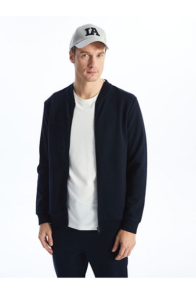 LC Waikiki College Collar Long Sleeve Men's Zippered Sweatshirt