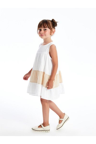 LC Waikiki LCW Kids Crew Neck Short Sleeve Girls Tulle Dress